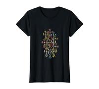 The Heart Diamond Color Cross Value Graphic T-Shirt, Women, Black, XS