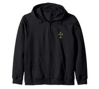 The Heart Diamonds Profound Gold Cross Zip Hoodie