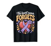 The Heart Never Forgets Alzheimers Dementia Awareness Value Graphic T-Shirt