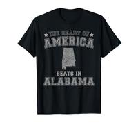 The Heart of America Beats in Alabama US State USA T-Shirt