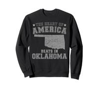 The Heart Of America Beats In Oklahoma US State USA Sweatshirt