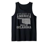 The Heart of America Beats in Oklahoma US State USA Tank Top