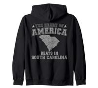 The Heart Of America Beats In South Carolina US State USA Zip Hoodie