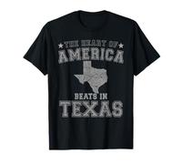 The Heart of America Beats in Texas US State USA T-Shirt