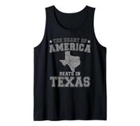 The Heart of America Beats in Texas US State USA Tank Top
