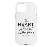 The Heart Of The Prudent Scripture Bible Pray Proverbs 18:15 Case for iPhone 15 Plus