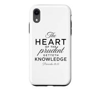 The Heart Of The Prudent Scripture Bible Pray Proverbs 18:15 Case for iPhone XR