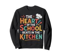 The Heart Of The School Beats In The Kitchen Lunch Lady Sweatshirt