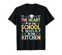 The Heart of The School Beats in The Kitchen Lunch Lady T-Shirt
