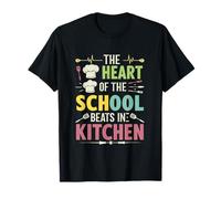 The Heart of The School Beats in The Kitchen Lunch Lady T-Shirt