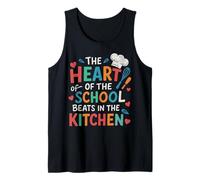 The Heart of The School Beats in The Kitchen Lunch Lady Tank Top