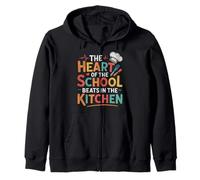 The Heart Of The School Beats In The Kitchen Lunch Lady Zip Hoodie