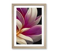 The Heartwarming Flower Framed Print | A2 Oak Framed Wall Art | Ready to Hang | Modern Floral Picture | Living Room Bedroom Lounge Office