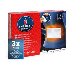 THE HEAT COMPANY Backwarmer XL - 3 Pieces - EXTRA WARM - Adhesive - Body Warmer XL - 18 Hours Pleasant Warmth - Instant Heat - Air Activated - Purely Natural