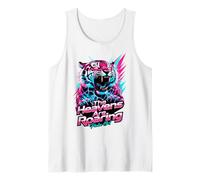 The Heavens are Roaring Psalm 19:1-1980s Vaporwave Tiger Tank Top