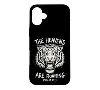 The Heavens Are Roaring Tiger Bible Verse Case for iPhone 16 Plus