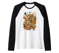 The Heavens are Roaring Tiger Tee Fall Bible Verse Christian Raglan Baseball Tee
