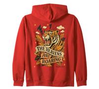 The Heavens Are Roaring Tiger Tee Fall Bible Verse Christian Zip Hoodie