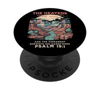 The Heavens Declare Glory of God Psalm 19:1 Vintage Hiker PopSockets Adhesive PopGrip