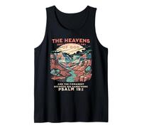 The Heavens Declare Glory of God Psalm 19:1 Vintage Hiker Tank Top