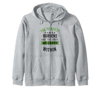 The Heaviest Burdens Are The Ones We Carry Within Zip Hoodie