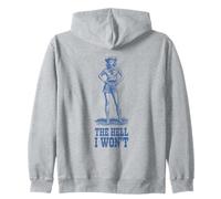 The Hell I Won’t Cowgirl Western Feminist Graphic Zip Hoodie