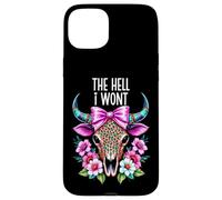 The Hell I Wont Cowgirl Boho Cow Skull Cowboy Go Milk a Bull Case for iPhone 15 Plus