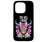 The Hell I Wont Cowgirl Boho Cow Skull Cowboy Go Milk a Bull Case for iPhone 15 Pro