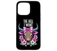 The Hell I Wont Cowgirl Boho Cow Skull Cowboy Go Milk a Bull Case for iPhone 15 Pro Max