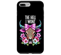 The Hell I Wont Cowgirl Boho Cow Skull Cowboy Go Milk a Bull Case for iPhone 7 Plus/8 Plus