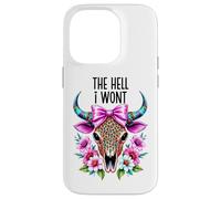 The Hell I Wont Cowgirl Boho Cow Skull Go Milk a Bull Cowboy Case for iPhone 14 Pro
