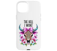 The Hell I Wont Cowgirl Boho Cow Skull Go Milk a Bull Cowboy Case for iPhone 15 Plus
