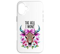 The Hell I Wont Cowgirl Boho Cow Skull Go Milk a Bull Cowboy Case for iPhone 16 Plus