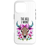 The Hell I Wont Cowgirl Boho Cow Skull Go Milk a Bull Cowboy Case for iPhone 16 Pro