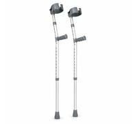 The Helping Hand Company Adjustable Elbow Crutch with Soft PVC Handle, Height Adjustable, 160kg Capacity, Latex-Free 44-109cm (Large)