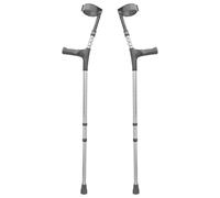 The Helping Hand Company Double Adjustable Crutches - Comfortable Ergonomic Handle - Lightweight Aluminum - Fully Height & Arm Adjustable - Medical Mobility Aid - Pair for Adults (Long)