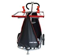 The Helping Hand Company Street Boss Litter Picking Barrow, Mobile Litter Segregation and Recycling Litter Picking Cart, Heavy Duty and Lightweight Rubbish Collection with Dual Bin Bag Opener Hoop