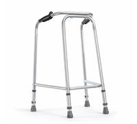 The Helping Hand Company Ultra Narrow Lightweight Walking Frame Adjustable Height Aluminium Walker for Seniors, Elderly & Adults 490mm Max Width (Large (840-915mm Height))