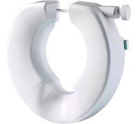 The Helping Hand Company Unifix Raised Toilet Seat 4” Without Lid for Elderly and Disabled Users. Strong, Secure and Portable Elevated Toilet Seat Riser