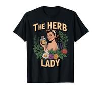 The Herb Lady Medicine Plant Herb Pharma Healing Herbalist T-Shirt