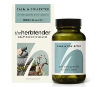 The Herbtender Calm & Collected - Stress Relief with Ashwagandha, Lion’s Mane, Holy Basil & Adaptogens for Sleep Support & Relaxation, Vegan, Organic Calming Supplements, 60 Capsules