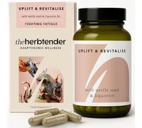 The Herbtender Uplift & Revitalise - Herbal Fatigue Fighter with Nettle Seed, Rhodiola & Reishi Adaptogens for Energy, Stamina & Vitality, Vegan, Organic, 60 Capsules