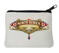 The Hermit Kingdom Emblem Design Neoprene Coin Purse Pouch 10x11cm White