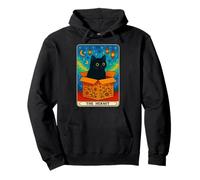 The Hermit Tarot Card Cat In Box Mystic Funny Cat Pullover Hoodie