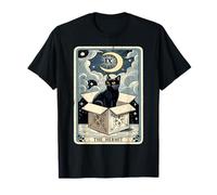 The Hermit Tarot Card Cat In Box Mystic Funny Cat T-Shirt