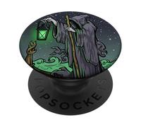 The Hermit Tarot Card Grim Reaper Gothic Halloween Horror PopSockets Swappable PopGrip