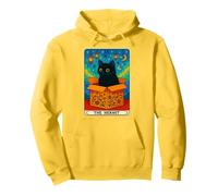 The Hermit Tarot Card Mystic Cat In Box Funny Cat Pullover Hoodie