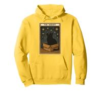 The Hermit Tarot Card Mystic Cat In Box Funny Cat Pullover Hoodie