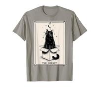 The Hermit Tarot Card Mystic Cat In Box Funny Cat T-Shirt