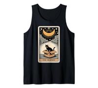 The Hermit Tarot Card Mystic Cat in Box Funny Cat Tank Top